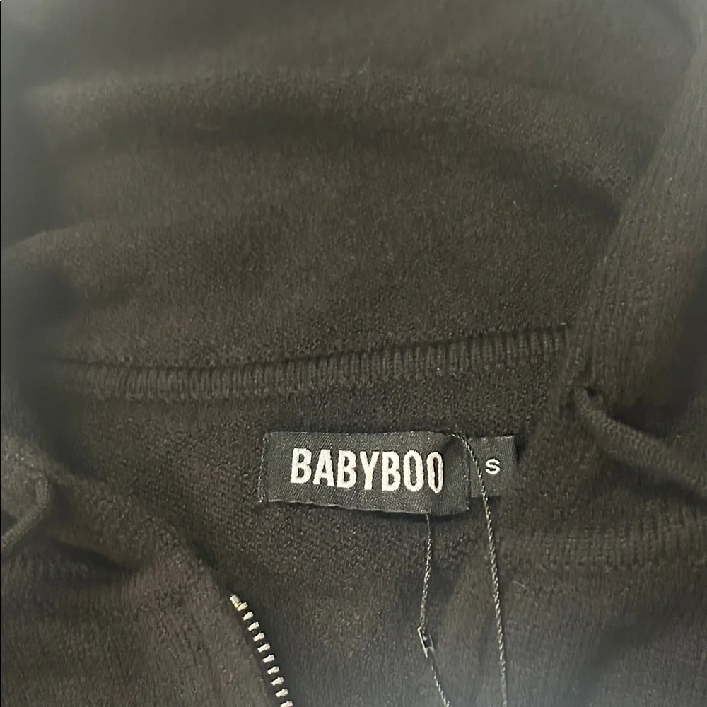 Babyboo Black Hooded Sweater for Women - Picture 2 of 8
